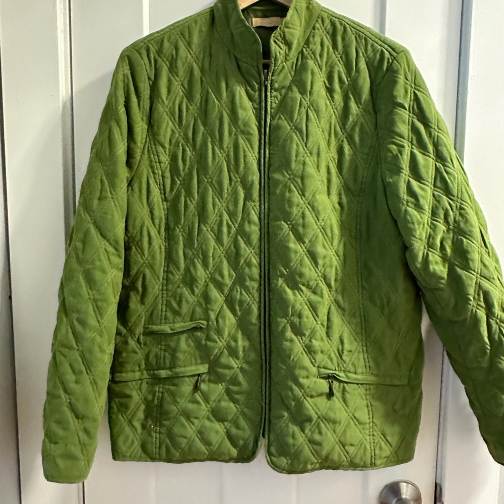 Kate Hill Olive Green Quilted Jacket